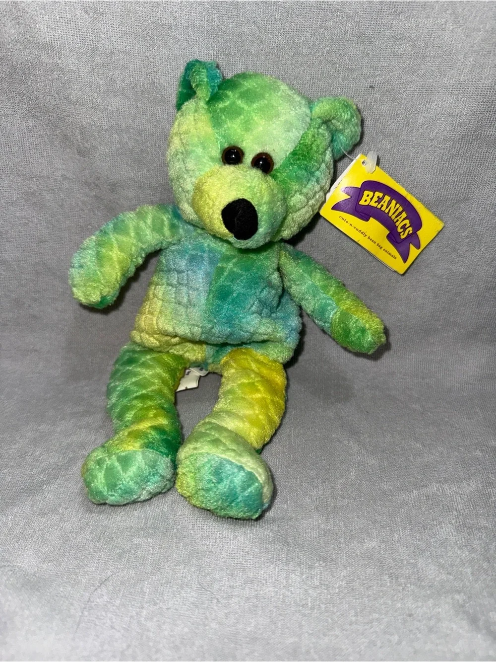 Green Tie-Dye Plush Bear - Soft Kids Stuffed Animal